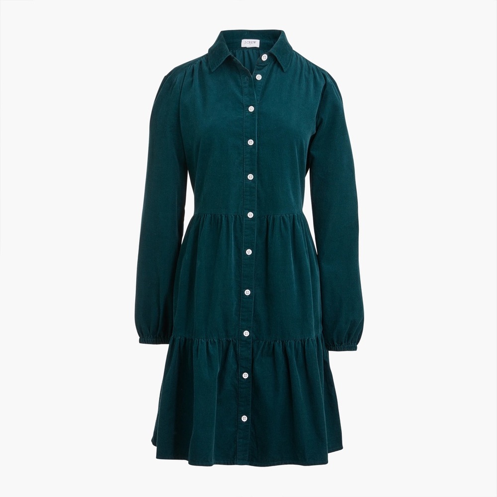 J. Crew Teal Button-Down Dress